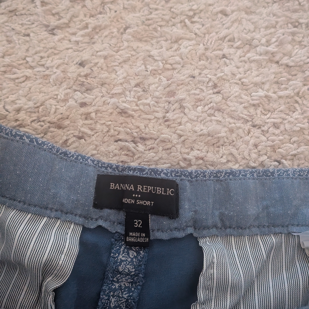Banana Republic Blue Patterned Men's Shorts - Picture 3 of 4